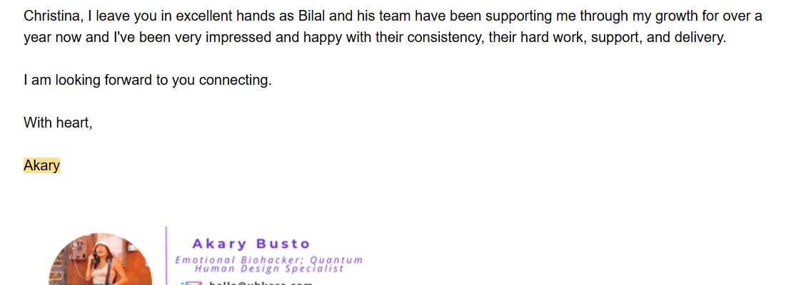 Akary Busto email