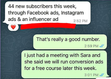 WhatsApp subscribers
